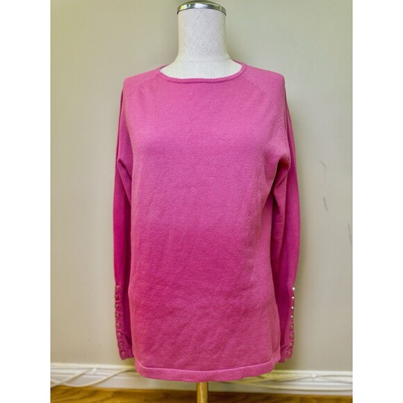 J. McLaughlin Women’s Crew Neck Long Sleeve Sweater Fuschia Pink Size S - Picture 1 of 13